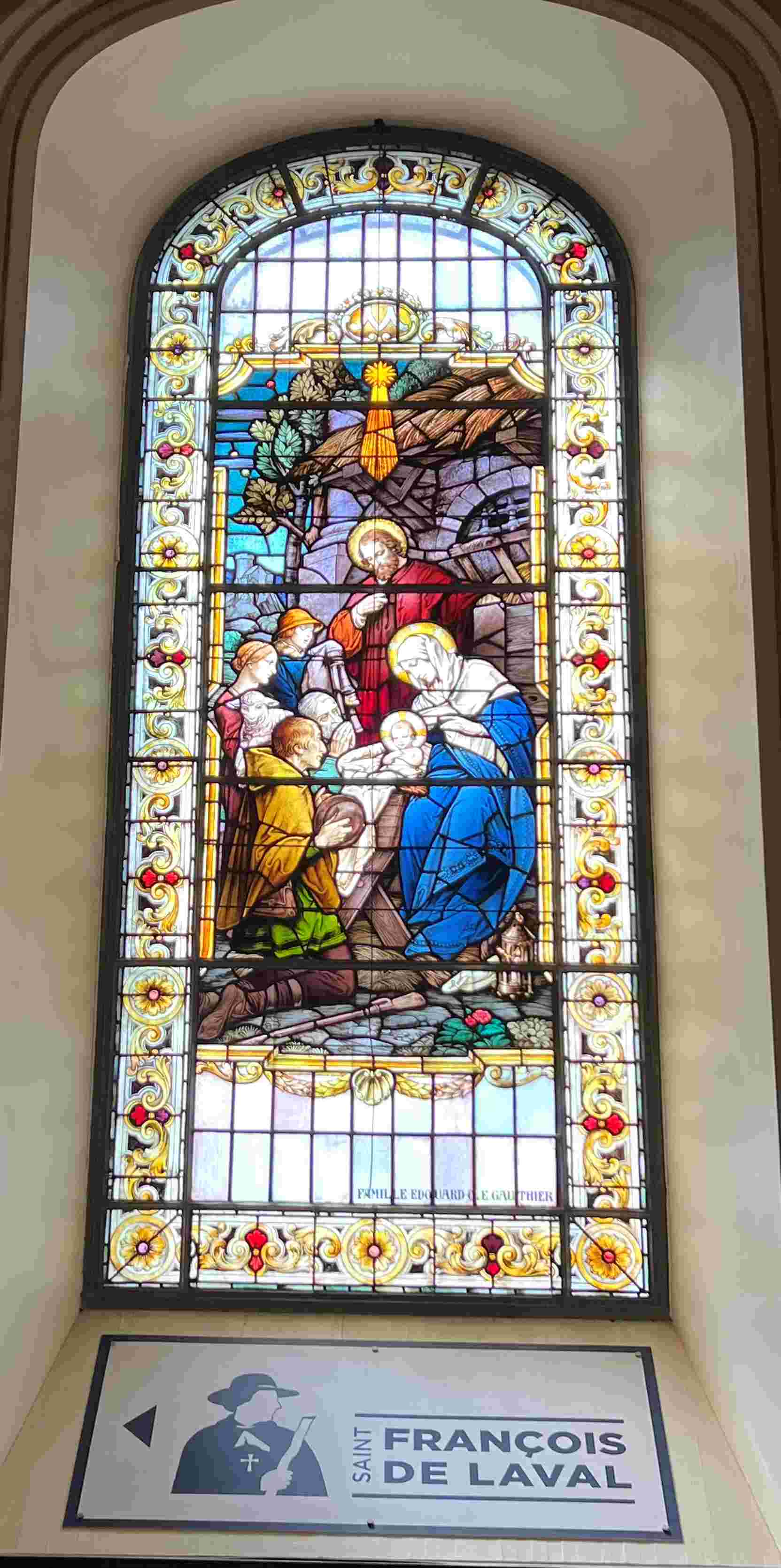 Planning a trip to Canada Father de Laval tribute window